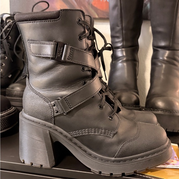 Dr. Martens Black Combat Boots - Picture 3 of 6